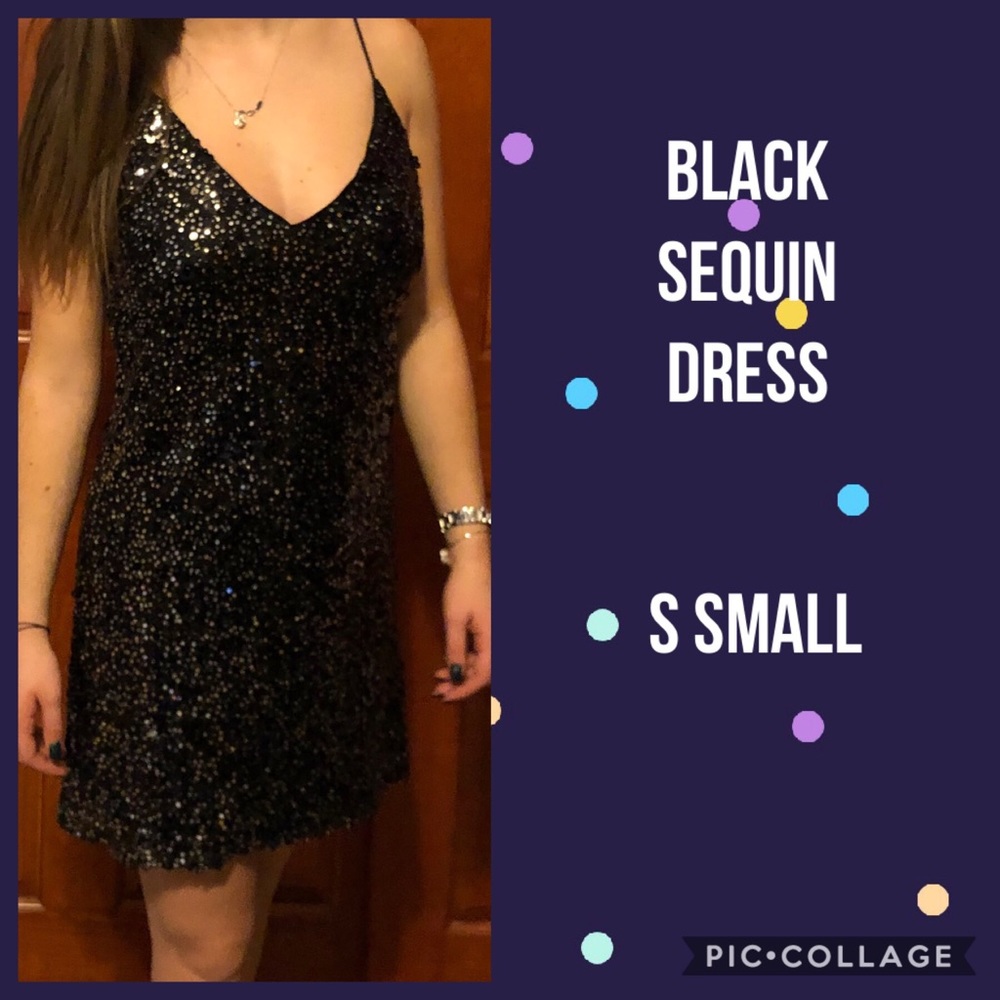 Black Sequin Lulus Dress